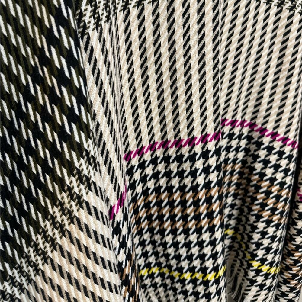 MAJE Emilie Houndstooth Print Cape Shawl Wrap OS - Picture 6 of 7